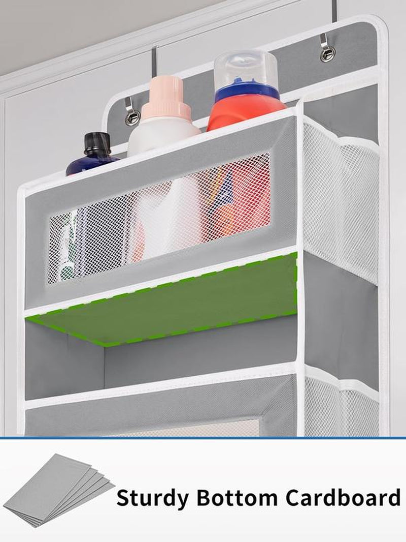 Over the Door Hanging Organizer, 5-Tier Large Capacity Storage, Heavy Duty Anti-Tilt Design, 44Lbs Capacity for Dorm Essentials, Baby Room, Bathroom, Bedroom, Back to School Must Have