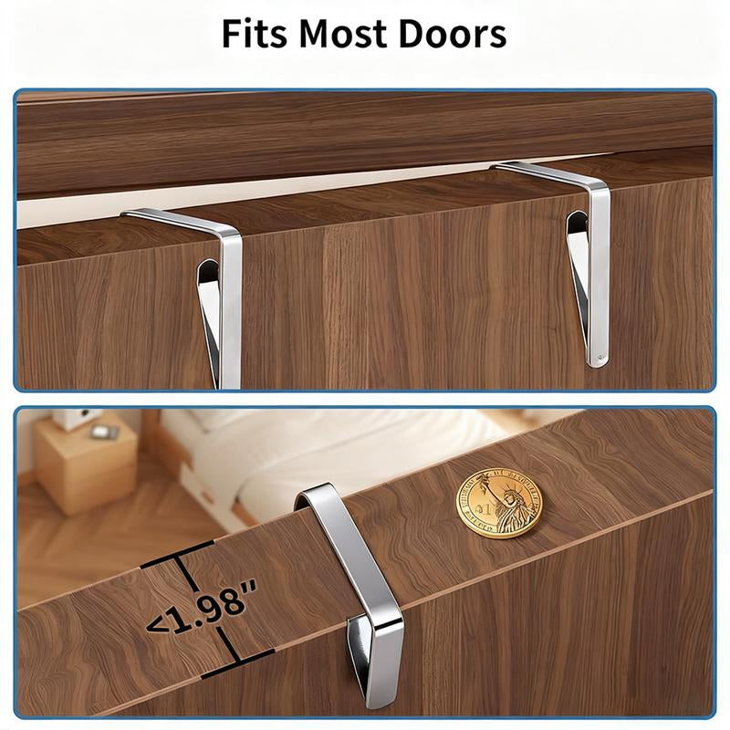 Over the Door Hanging Organizer, 5-Tier Large Capacity Storage, Heavy Duty Anti-Tilt Design, 44Lbs Capacity for Dorm Essentials, Baby Room, Bathroom, Bedroom, Back to School Must Have