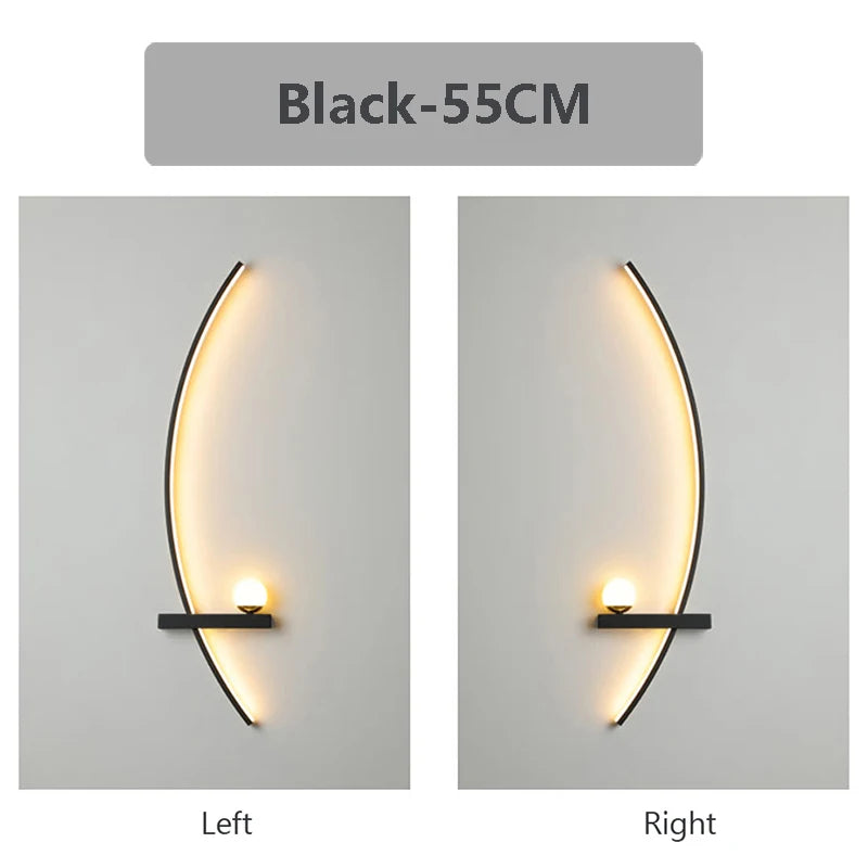 Bedside LED Wall Lamp Smart Remote Control Left Right Lighting Wall Sconces Bedroom Study Living Room Indoor Led Lights Lustre