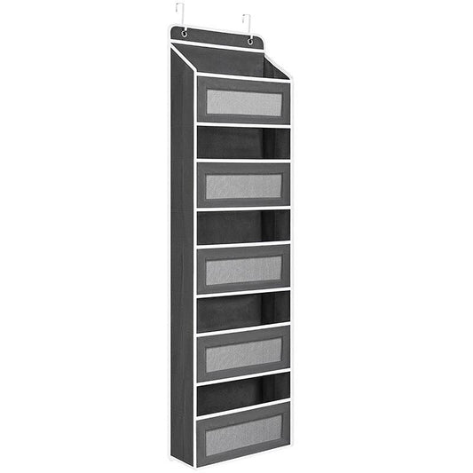 Over the Door Hanging Organizer, 5-Tier Large Capacity Storage, Heavy Duty Anti-Tilt Design, 44Lbs Capacity for Dorm Essentials, Baby Room, Bathroom, Bedroom, Back to School Must Have
