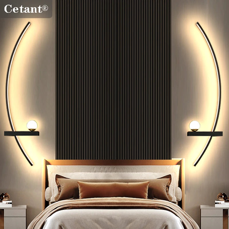 Bedside LED Wall Lamp Smart Remote Control Left Right Lighting Wall Sconces Bedroom Study Living Room Indoor Led Lights Lustre