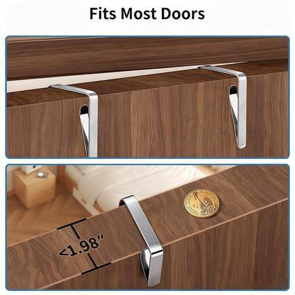 Over the Door Hanging Organizer, 5-Tier Large Capacity Storage, Heavy Duty Anti-Tilt Design, 44Lbs Capacity for Dorm Essentials, Baby Room, Bathroom, Bedroom, Back to School Must Have