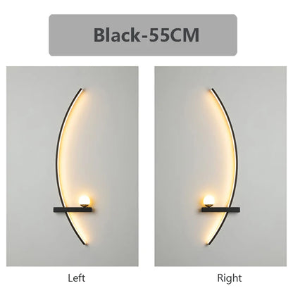 Bedside LED Wall Lamp Smart Remote Control Left Right Lighting Wall Sconces Bedroom Study Living Room Indoor Led Lights Lustre