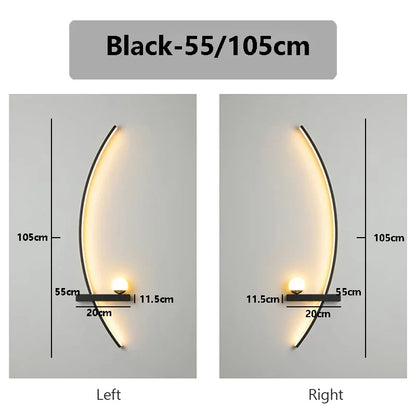Bedside LED Wall Lamp Smart Remote Control Left Right Lighting Wall Sconces Bedroom Study Living Room Indoor Led Lights Lustre