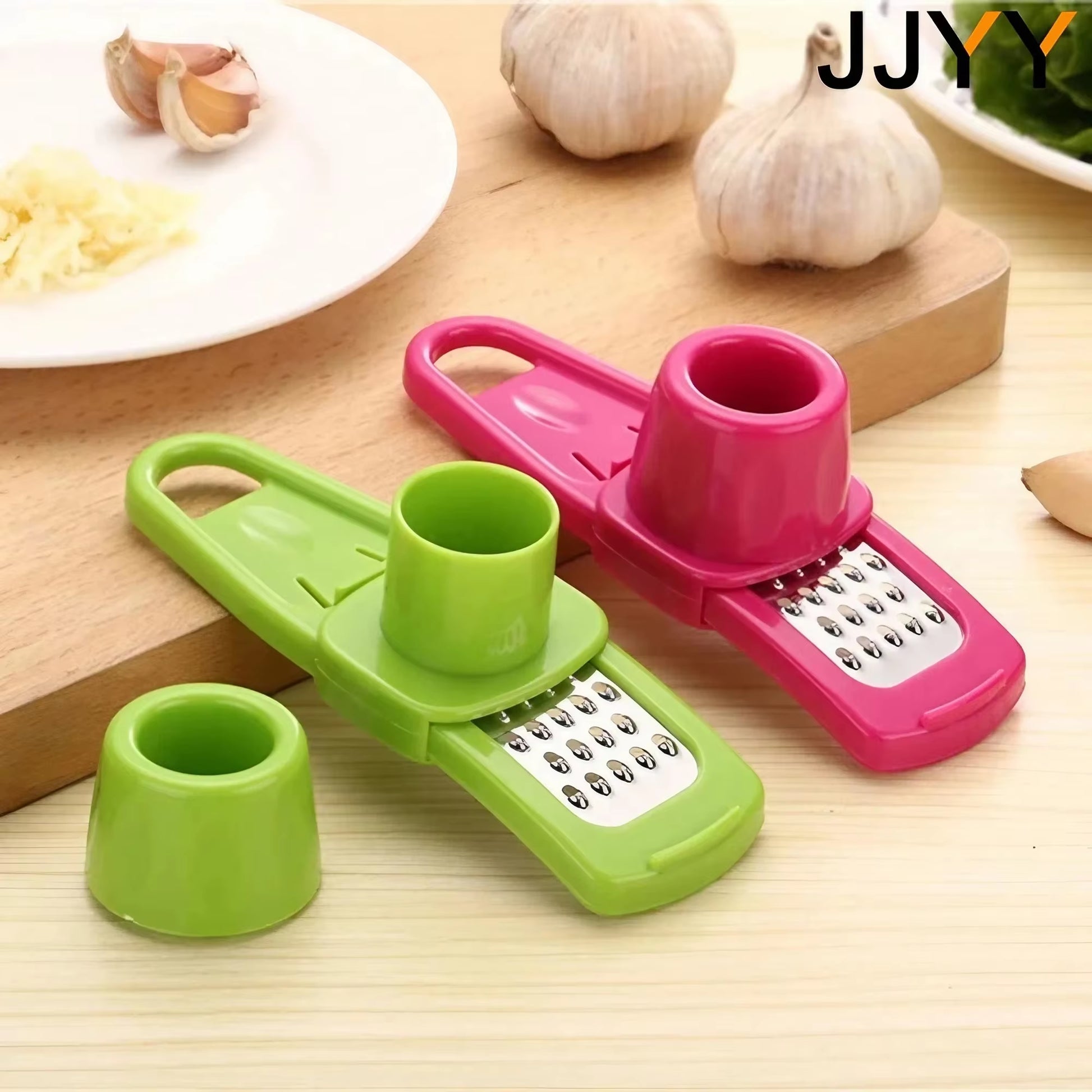 Mini Garlic Grinder Creative Garlic Press Kitchen Garlic Mash Manual Garlic Mashing Green Kitchen Gadgets 1PC