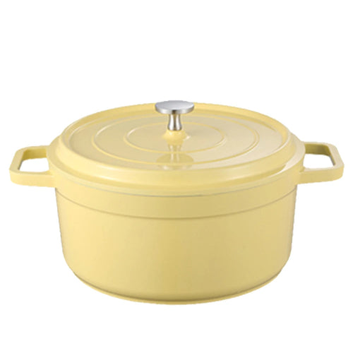Enameled Cast Aluminum Dutch Oven with Lid Home Kitchen Enamel Stock