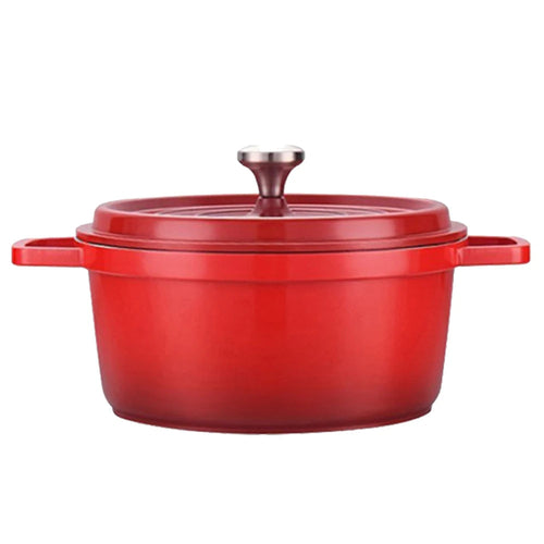 Enameled Cast Aluminum Dutch Oven with Lid Home Kitchen Enamel Stock