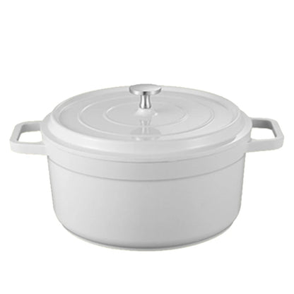 Enameled Cast Aluminum Dutch Oven with Lid Home Kitchen Enamel Stock