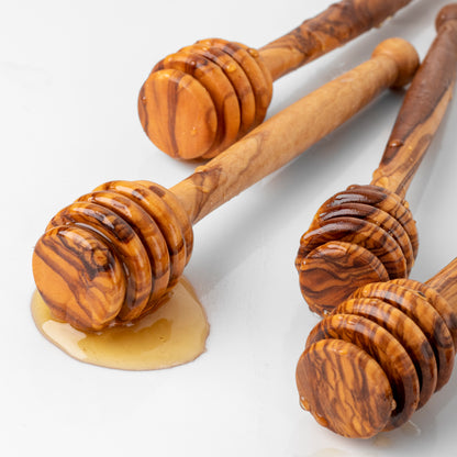 Handmade Olive Wood Honey Dipper – Simple & Natural